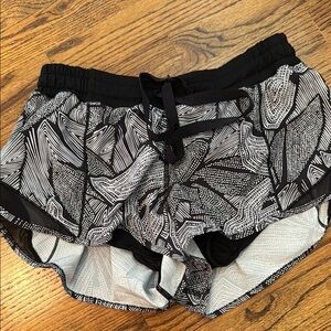 Lululemon Athletica Black and White Athletic Shorts